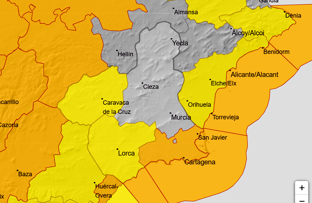 El Valle del Guadalentn, en alerta amarilla por fuertes vientos